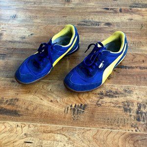 𝅺Puma Lab II Blue Yellow Retro Athletic Sneakers